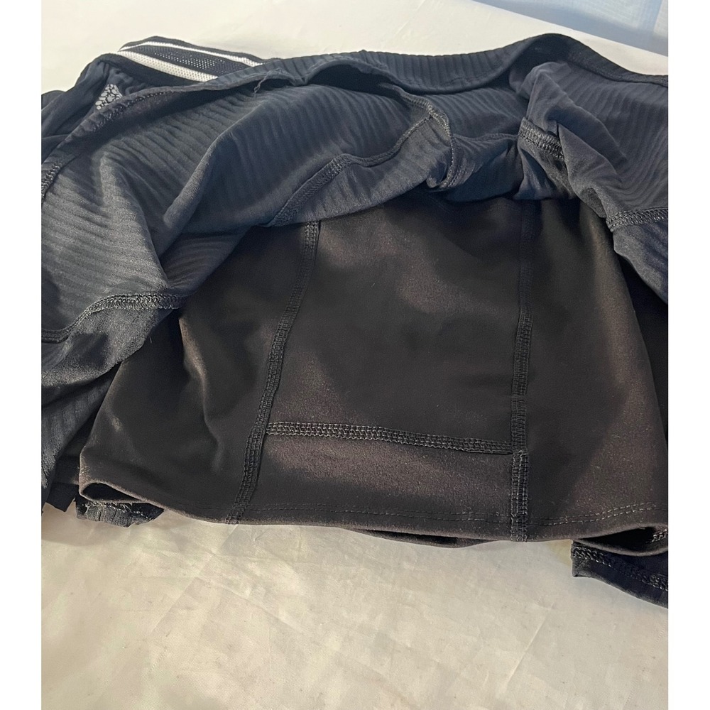 Free People FP Movement Give It A Whirl Skort Black Ribbed Athletic Mini Skirt L - Picture 5 of 7